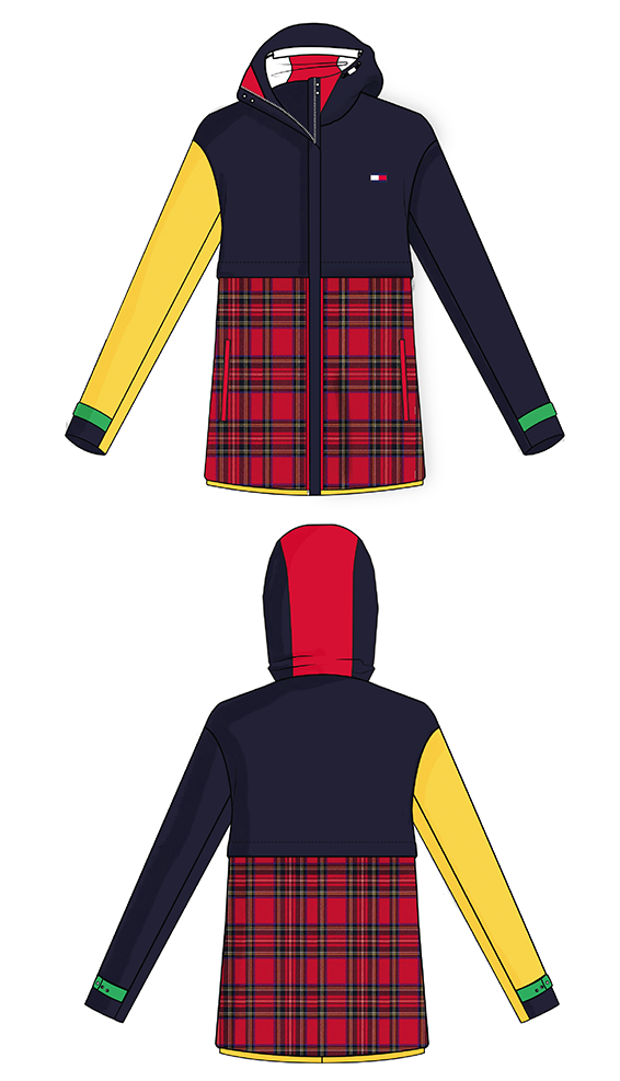 Sketches designed for the Tommy Hilfiger project