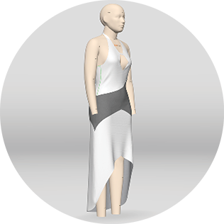 3d avatar of woman wearing dress