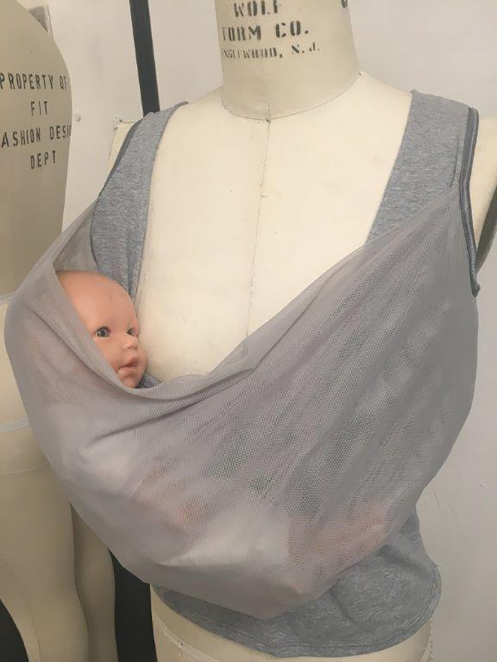 babyslips design on dressform