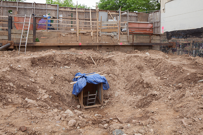 exterior excavation site of old brewery