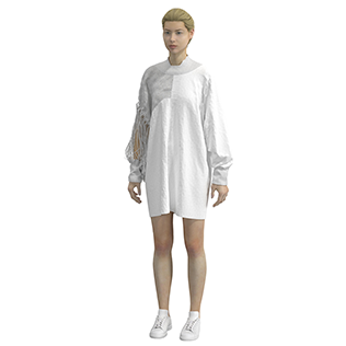 3d rendering of female wearing sweater dress
