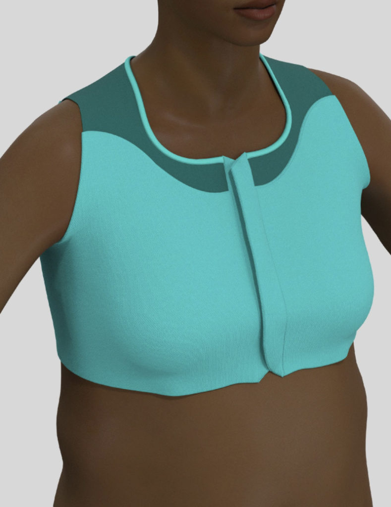 rendering of garment that detects breast cancer