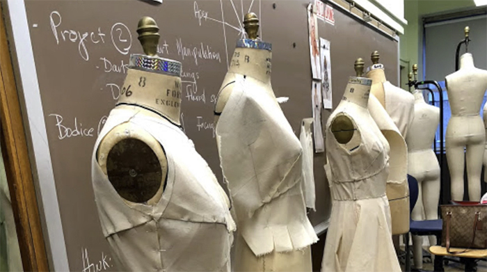 recycling textiles on mannequins