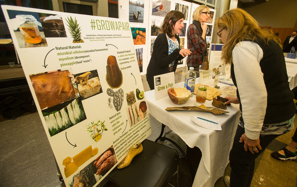 natural materials display on table at Sustainability Conference at FIT