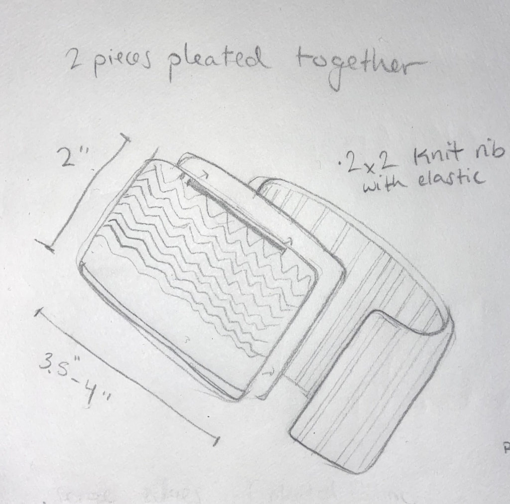 prototype drawing for PPE mask